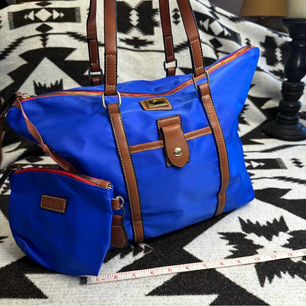 Dooney and Bourke Wayfarer nylon tote in royal blue